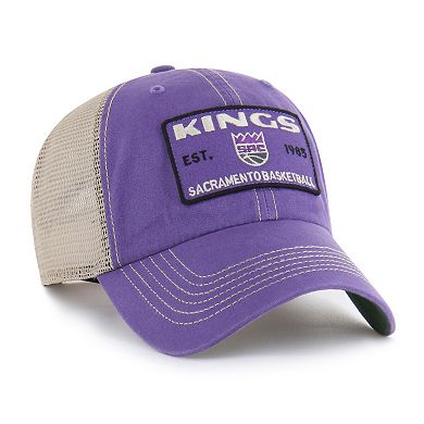 Men's '47 Purple/Tan Sacramento Kings Wabash Patch Clean Up Adjustable Hat