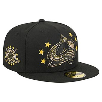 Men's New Era Black Colorado Avalanche Military Appreciation Digital Camo Stars 59FIFTY Fitted Hat