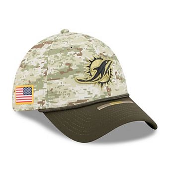 Men's New Era Camo Miami Dolphins 2025 Salute to Service 39THIRTY Flex Hat