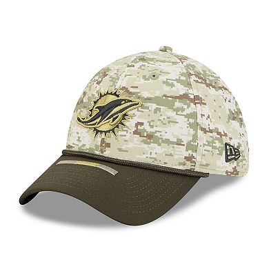 Men's New Era Camo Miami Dolphins 2025 Salute to Service 39THIRTY Flex Hat