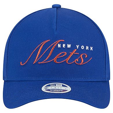 Women's New Era Royal New York Mets Metallic A-Frame 9FORTY Adjustable Hat