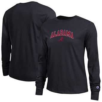 Women's Champion Black Alabama Crimson Tide Arch Over Logo Long Sleeve T-Shirt