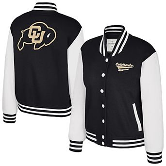 Women's Colosseum Black Colorado Buffaloes French Baguette Full Snap Fleece Jacket
