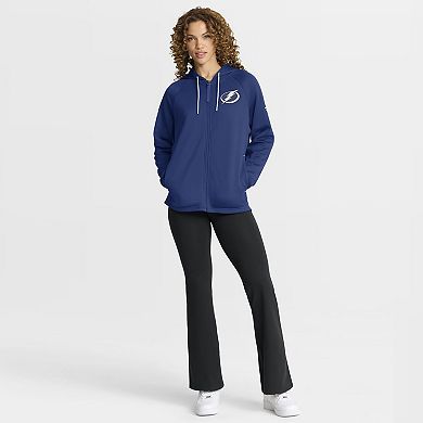 Women's Fanatics Blue Tampa Bay Lightning Authentic Pro Rink Raglan Full-Zip Hoodie