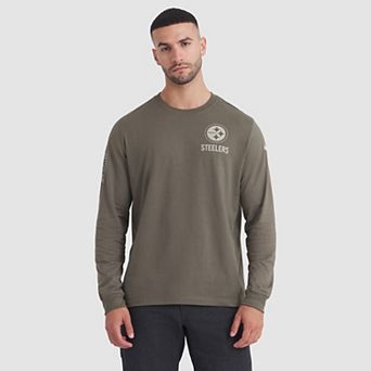 Men's Nike Olive Pittsburgh Steelers 2025 Salute to Service Sideline Long Sleeve T-Shirt