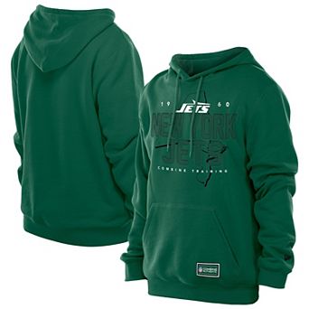 Men's New Era Green New York Jets Combine Authentic Local State Throwback Hoodie