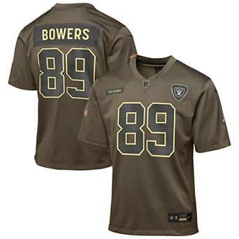 Youth Nike Brock Bowers Olive Las Vegas Raiders 2025 Salute to Service Game Jersey