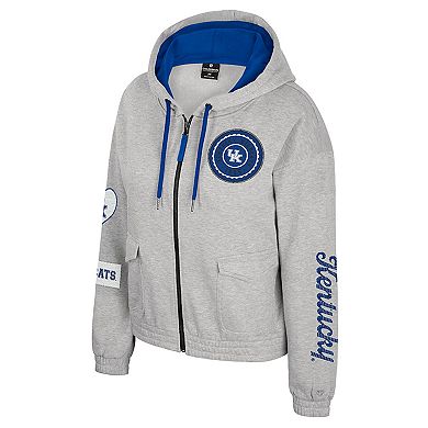 Women's Colosseum Gray Kentucky Wildcats Alfie Full-Zip Hoodie Jacket
