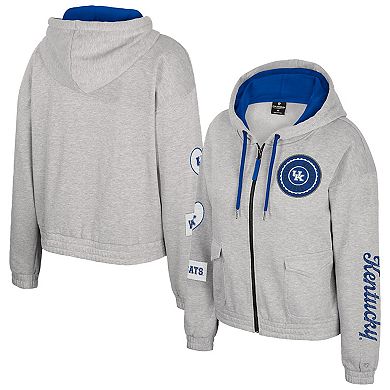 Women's Colosseum Gray Kentucky Wildcats Alfie Full-Zip Hoodie Jacket