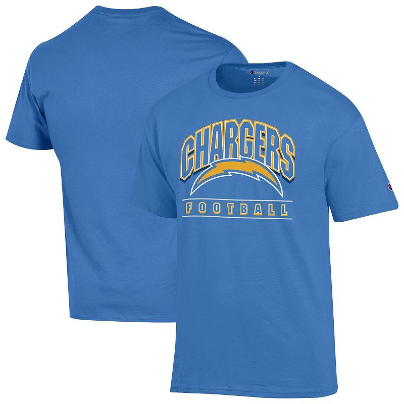 Men's Champion Powder Blue Los Angeles Chargers Football T-Shirt,