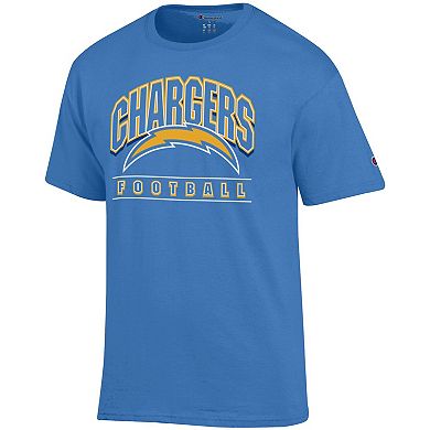 Men's Champion Powder Blue Los Angeles Chargers Football T-Shirt
