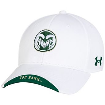 Men's Under Armour White Colorado State Rams Sideline Blitzing Accent Iso-Chill Adjustable Hat