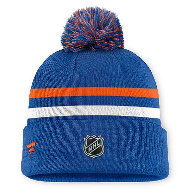 Men's Fanatics Royal New York Islanders Authentic Pro Rink Cuffed Knit Hat with Pom