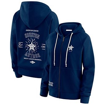 Women's WEAR by Erin Andrews Navy Houston Astros Vintage Full-Zip Raglan Hoodie