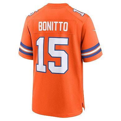 Men's Nike Nik Bonitto Orange Denver Broncos Alternate 2 Mile High Collection 1977 Throwback Game Jersey