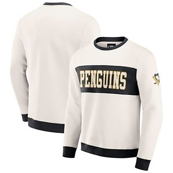 Men's Darius Rucker Collection by Fanatics White Pittsburgh Penguins Colorblock Pullover Sweatshirt