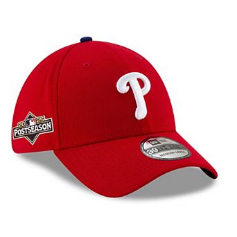 Men's New Era Red Philadelphia Phillies 2025 MLB Postseason Side Patch 39THIRTY Flex Hat