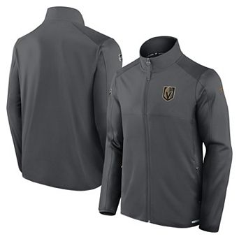 Men's Fanatics Charcoal Vegas Golden Knights Authentic Pro Rink Fleece Full-Zip Jacket