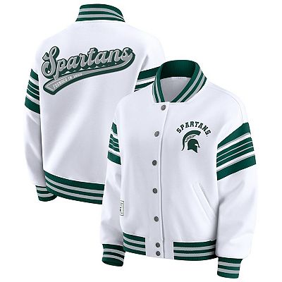 Women's WEAR by Erin Andrews White/Green Michigan State Spartans