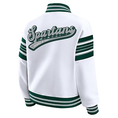 Women's WEAR by Erin Andrews White/Green Michigan State Spartans