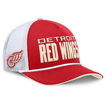 Men's Fanatics Red Detroit Red Wings Centennial Foam Front Adjustable Trucker Hat