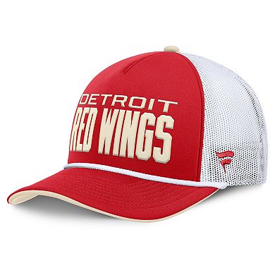Men's Fanatics Red Detroit Red Wings Centennial Foam Front Adjustable Trucker Hat