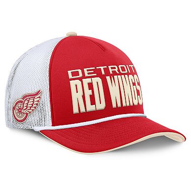 Men's Fanatics Red Detroit Red Wings Centennial Foam Front Adjustable Trucker Hat