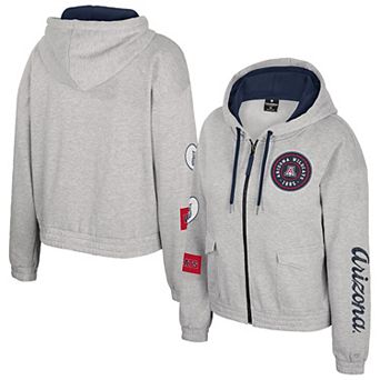 Women's Colosseum Gray Arizona Wildcats Alfie Full-Zip Hoodie Jacket