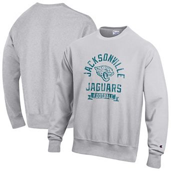 Men's Champion Heather Gray Jacksonville Jaguars Reverse Weave Fleece Pullover Sweatshirt