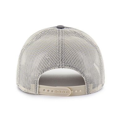 Men's '47 Charcoal Chicago Blackhawks Canteen Pigment Dyed Patch Trucker Adjustable Hat