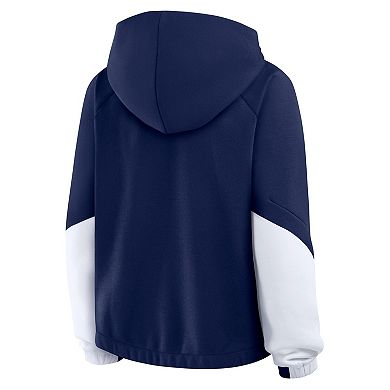 Women's Fanatics Navy Dallas Cowboys Oversized Redzone Bubble Screen Pullover Hoodie