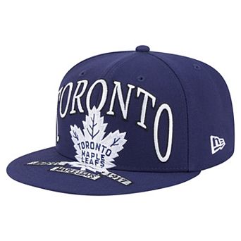 Men's New Era Navy Toronto Maple Leafs Oversized Vintage Arch 59Fifty Fitted Hat