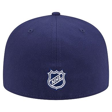 Men's New Era Navy Toronto Maple Leafs Oversized Vintage Arch 59Fifty Fitted Hat