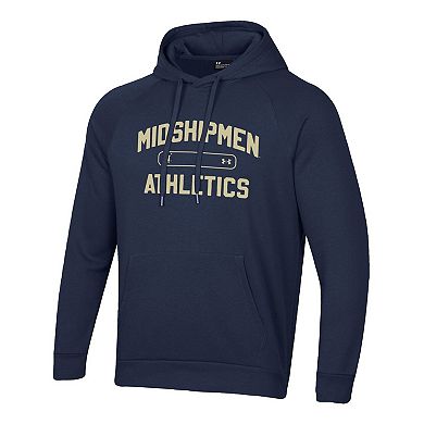 Men's Under Armour Navy Navy Midshipmen 2025 Sideline Rival Fleece Hoodie