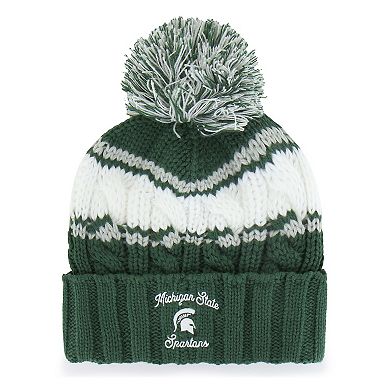 Women's '47 Green Michigan State Spartans Emma Cuffed Knit Hat with Pom