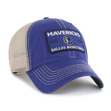 Men's '47 Blue/Tan Dallas Mavericks Wabash Patch Clean Up Adjustable Hat