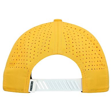 Men's New Era White/Gold Green Bay Packers Established Patch 9SEVENTY Adjustable Hat