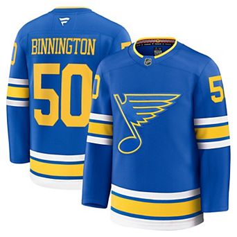 Men's Fanatics Jordan Binnington Blue St. Louis Blues Home Premium Player Jersey