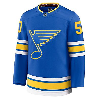Men's Fanatics Jordan Binnington Blue St. Louis Blues Home Premium Player Jersey