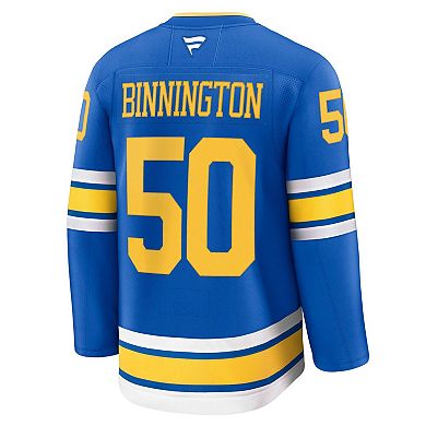 Men's Fanatics Jordan Binnington Blue St. Louis Blues Home Premium Player Jersey