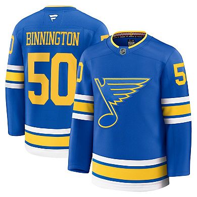 Men's Fanatics Jordan Binnington Blue St. Louis Blues Home Premium Player Jersey
