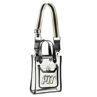 WEAR by Erin Andrews Pittsburgh Steelers Clear Stadium Crossbody Purse with Coin Pouch