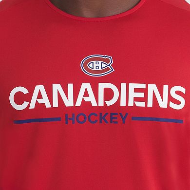 Men's Fanatics Red Montreal Canadiens Authentic Pro Rink Tech T-Shirt