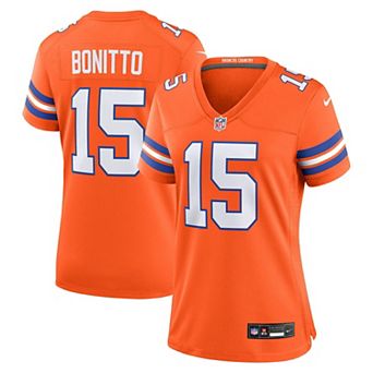 Women's Nike Nik Bonitto Orange Denver Broncos Alternate 2 Mile High Collection 1977 Throwback Game Jersey