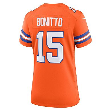 Women's Nike Nik Bonitto Orange Denver Broncos Alternate 2 Mile High Collection 1977 Throwback Game Jersey