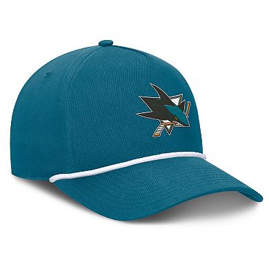 Men's Fanatics Teal San Jose Sharks Authentic Pro Rink Roper A-Frame Adjustable Hat