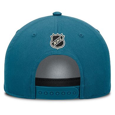 Men's Fanatics Teal San Jose Sharks Authentic Pro Rink Roper A-Frame Adjustable Hat