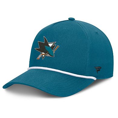 Men's Fanatics Teal San Jose Sharks Authentic Pro Rink Roper A-Frame Adjustable Hat