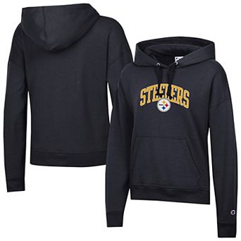 Women's Champion Black Pittsburgh Steelers Powerblend Hoodie