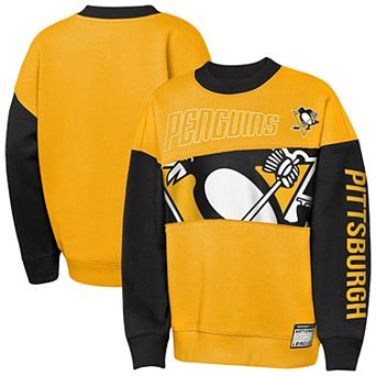 Youth Outerstuff Gold/Black Pittsburgh Penguins Impact Player Sweatshirt
